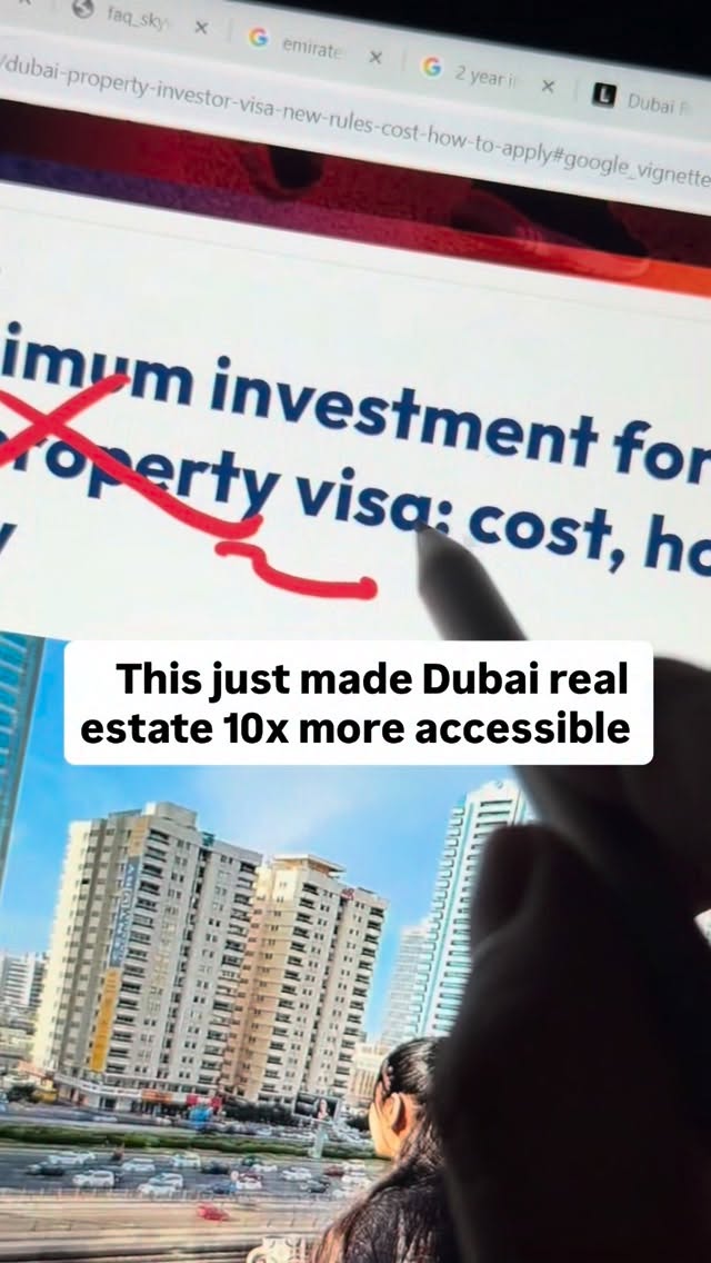 Dubai Removes Property Visa Minimum Requirement: New Opportunities for Investors